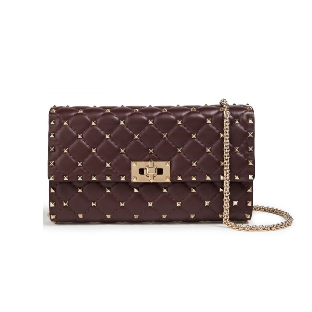 VALENTINO GARAVANI Rockstud Spike quilted leather shoulder bag